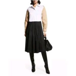 MASA Neja Colorblock Shirt Dress 100% Cotton Lightweight Long Sleeve XXL